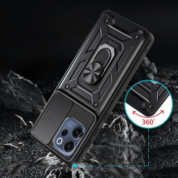 Чехол для Oppo Reno 15 F / Reno 15 FS 5G + 2x CASE RING GLASS PANCER BLACK