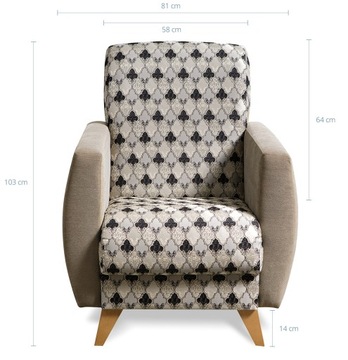 Fotel Karo Patchwork Ręcznie Szyty