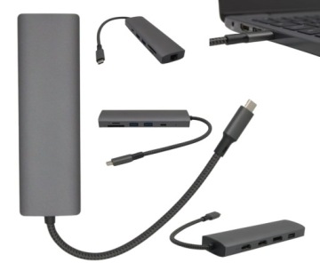 Usb-c hub pro 2 monitory Dokovací stanice pro ultrabookový notebook Dell