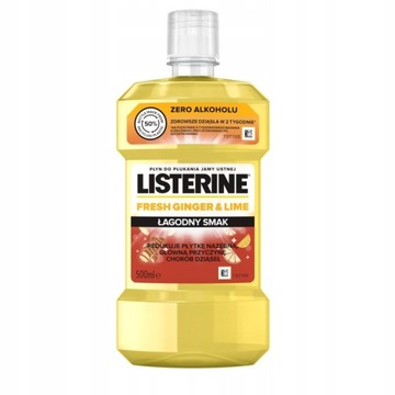 LISTERINE GINGER & LIME ŁAGODNY SMAK PŁYN DO PŁUKANIA JAMY USTNEJ 500 ML