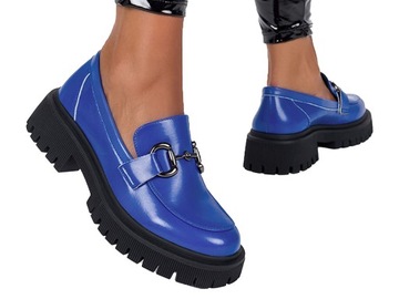 MOKASYNY PÓŁBUTY DAMSKIE BUTY MODNE NA PLATFORMIE CHABROWE WYGODNE NEW r 36