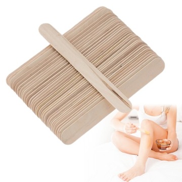 Szpatułki Laryngologiczne Drewniane DUŻE 150x17mm 100szt Depilacja wosk