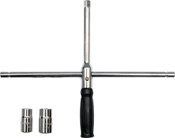 АВТОМОБИЛЬНЫЙ КОЛЕСНЫЙ КЛЮЧ, СКЛАДНОЙ, 4 НАСАДКИ, ЧЕХОЛ YATO