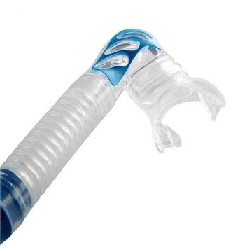 Трубка Cressi ALPHA ULTRA DRY - синий/прозрачный.