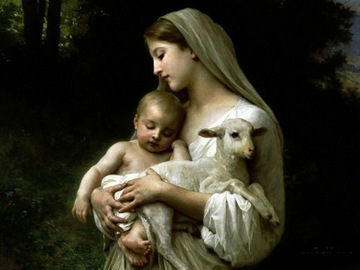 OBRAZ NA PŁÓTNIE MATKA BOSKA MARIA MARYJA 50x70