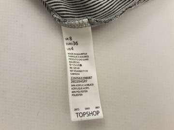 TOPSHOP dzianinowa SUKIENKA wygodna PASKI z rękawem 3/4 _ 36