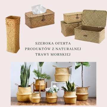 ПЛЕТЕНЫЙ ОРГАНАЙЗЕР МОРСКОЙ ТРАВЫ 3 ОТДЕЛЕНИЯ КОРЗИНА BOHO NATURAL