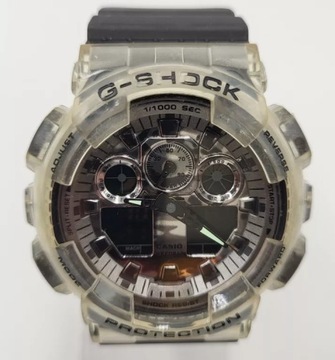 ZEGAREK CASIO G SCHOCK GA-100 5081 TRANSPARENTNY KAMUFLAŻ