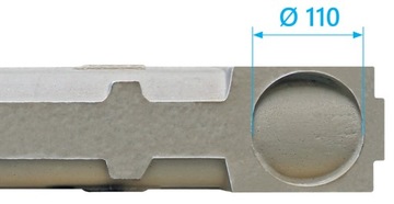 Odwodnienie Polimerobeton B125 wys. 8 cm z króćcem