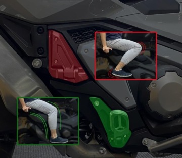 Складные пассажирские подножки Honda X-ADV 750 2021-2022 красный