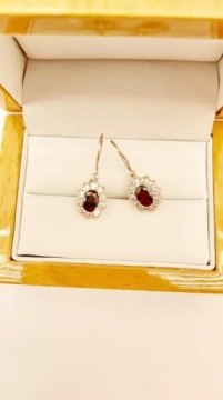 СЕРЕБРЯНЫЕ СЕРЬГИ С ЧЕРНОЙ УШКОЙ AG 925 3.49G