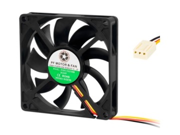 WENTYLATOR 80x15mm 24V KULKOWY 3-PRZEWODY