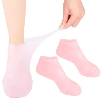 Miękkie silikonowe skarpetki żelowe Rough Care Pink XL