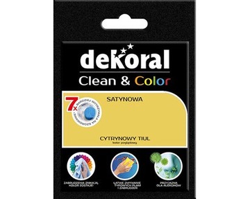 DEKORAL CLEAN&COLOR Cytrynowy Tiul tester