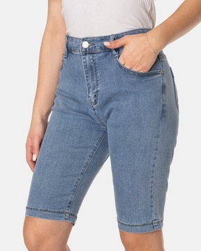 Duże Krótkie Spodenki Damskie Szorty Jeans 1070 42
