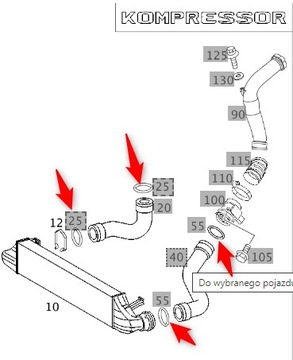 PIERŚCIEŃ USZCZELNIAJĄCY INTERCOOLER MERCEDES W203