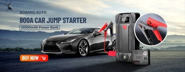 Портативный автомобильный аккумулятор емкостью 20000 мАч для запуска автомобиля от внешнего источника.