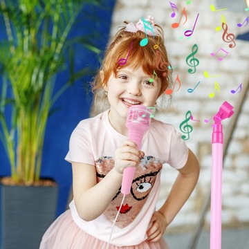 ЭЛЕКТРОРОК-ГИТАРА ДЛЯ ДЕТЕЙ ИГРАЕТ МЕЛОДИИ + МИКРОФОН НА ПОДСТАВКЕ для MP3