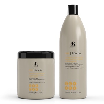 RR Line Real Keratin Star ZESTAW szampon maska 1L