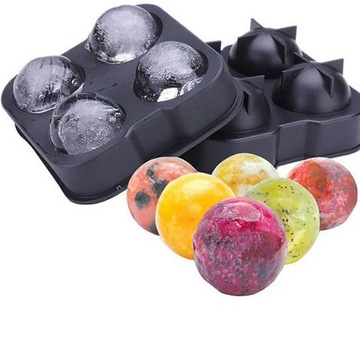 FORMA SILIKONOWA NA KULE LODOWE DO DRINKÓW NAPOJÓW