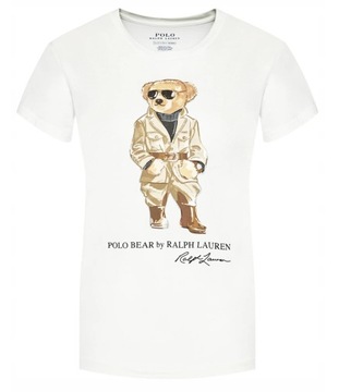 POLO RALPH LAUREN BEAR LOGO T-SHIRT KOSZULKA DAMSKA ROZ. M