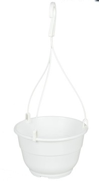 Doniczka wisząca 19cm 2,35L - biała - 10szt