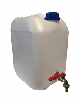 Kanister na wodę 20 litrów plastikowy zbiornik wody biały 0,8 kg Mrija