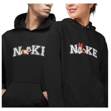Bluzy dla Par Mickey i Minnie z kapturem Zestaw Hoodie Prezent M