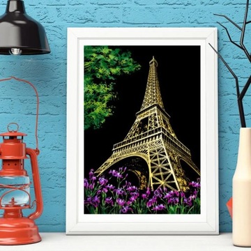 Toy Funny Kids Paper Tower Castle Windmill Balloon Scratch Art Painting