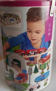 Kolejka górska drewno 72 elementy Eichhorn Simba