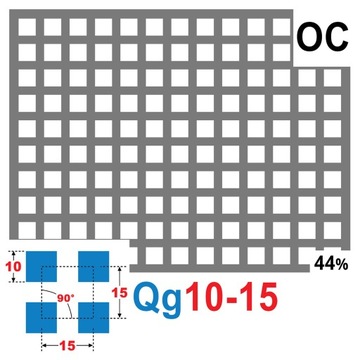 ЛИСТ ПЕРФОРИРОВАННЫЙ 200 х 200 ОЦИНКОВАННЫЙ 1 мм Qg 10-15