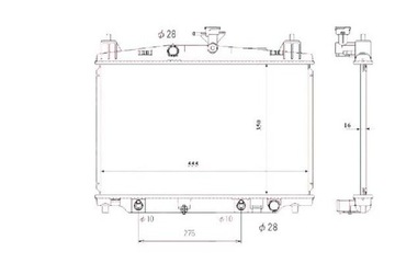 NRF CHŁODNICA WODY MAZDA 2 1.5 (DE)