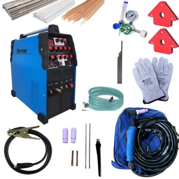 Spawarka Inwetrtorowa Sherman TIG 210 AC DC pulse 200A Aluminium HF REDUKT