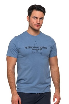 Koszulka T-SHIRT MĘSKI Bluzka z Krótkim Rękawem z Nadrukiem MORAJ L