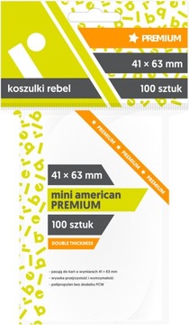 KOSZULKI NA KARTY 41X63 MINI AMERICAN PREMIUM