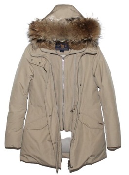 WOOLRICH PUCHOWA PARKA Z FUTREM Z KRÓLIKA R. S