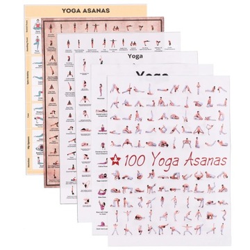 Joga Plakat Vintage Decor Home Pozycje 6 szt