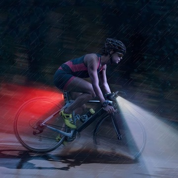 2x МОЩНЫЙ ВЕЛОСИПЕДНЫЙ ФОНАР СВЕТОДИОДНЫЙ ПЕРЕДНИЙ + ЗАДНИЙ ФОНАРЬ USB Водонепроницаемый КОМПЛЕКТ