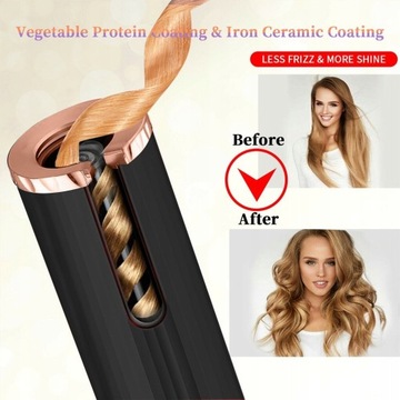 Беспроводная автоматическая щипцы для завивки волос с беспроводной связью