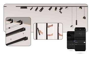 Złącze proste do Szyn Magnet SMART TRACK 48VDC