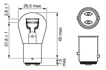Лампа Bosch Pure Light P21/5W 1987302202 - 1 шт.
