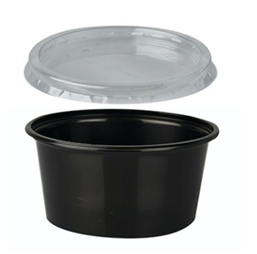 Pojemniki czarne + wieczka SOS DIP 80ml 100szt