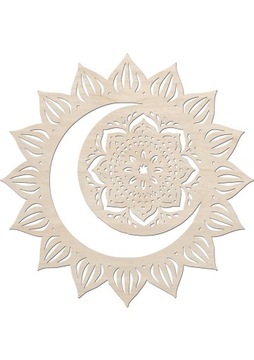 MANDALA KSIĘŻYC OZDOBA NA ŚCIANĘ DEKORACJA