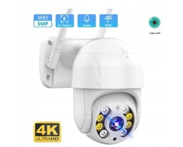 KAMERA ZEWNĘTRZNA OBROTOWA WIFI IP 4x ZOOM SD 5Mpx