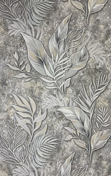 ОБОИ ОБОИ ЛИСТЬЯ СТРУКТУРА БЕТОН БЛЕСК ВИНИЛ