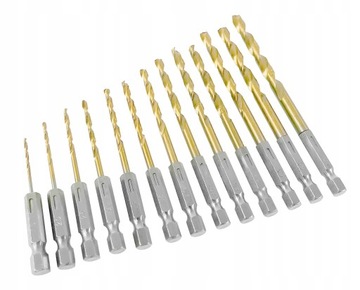 WIERTŁA DO METALU HSS UCHWYT HEX ZESTAW 1,5-6,5
