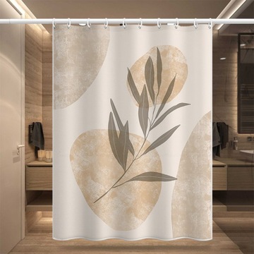 Zasłona Prysznicowa 120x200cm Kurtyna Wanny 24Szt Haczyki