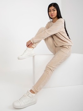 Komplet DAMSKI dres 2cz WELUR dresy F608 c.puder S