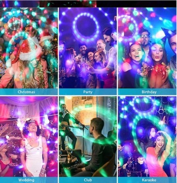 Дискосветодио дный шар + RGB светильники с пультом дистанционного управления для карнавальных проекторов, лазеров, дискотек