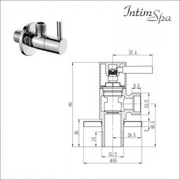 Угловой клапан CIRC для смесителя IntimSPA